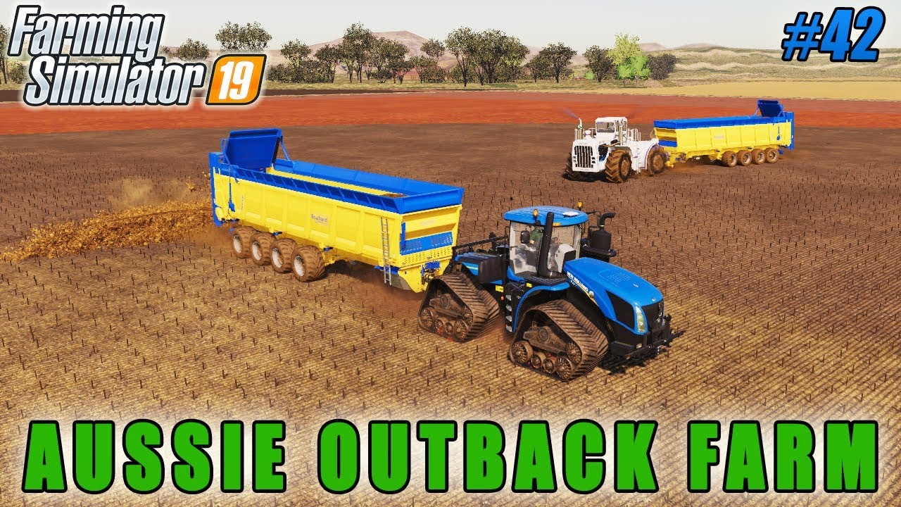 Manure fertilizer with new spreaders | FS 19 | Aussie Outback Australia Farm | Timelapse #42