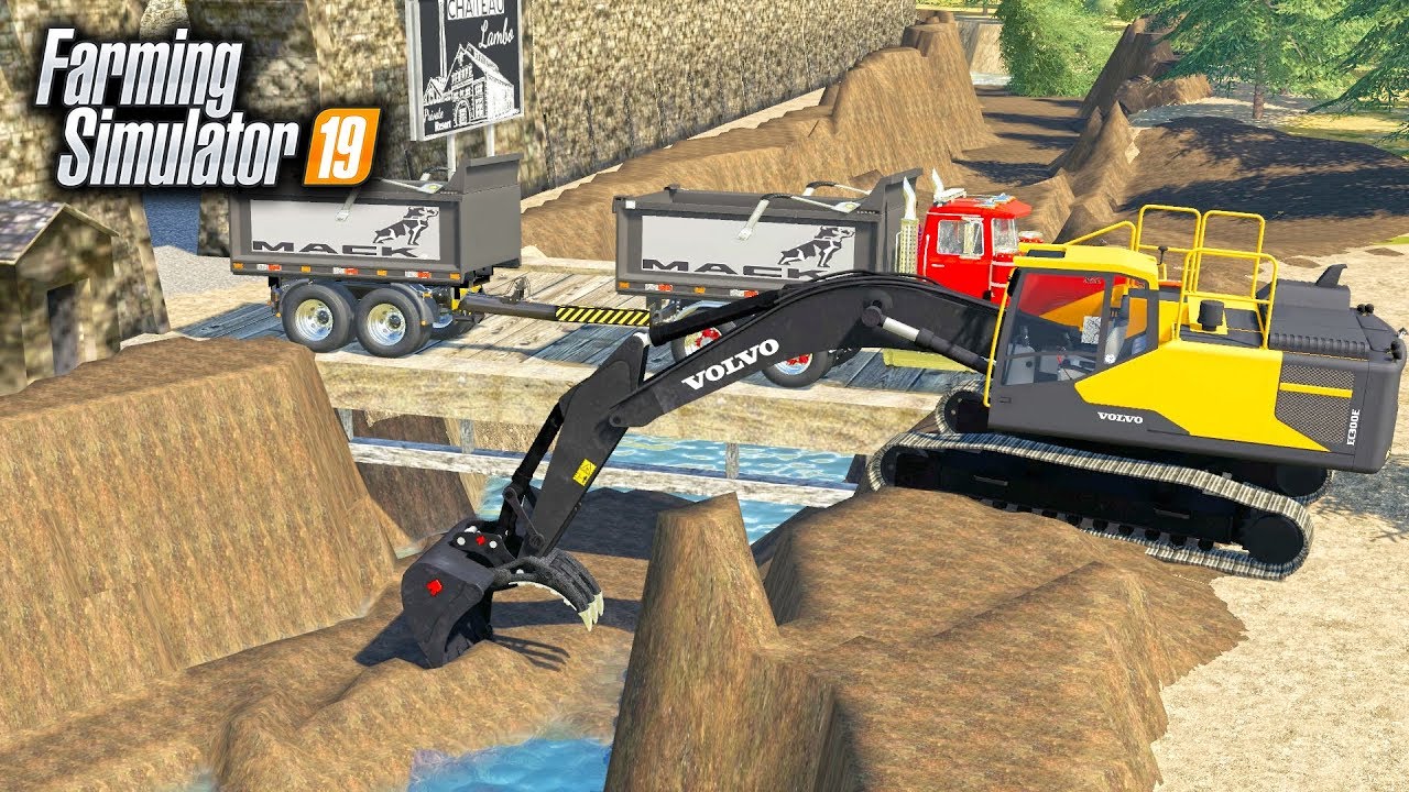 FS19- $300,000 CONSTRUCTION PROJECT! DIGGING A CREEK FOR THE MANSION!