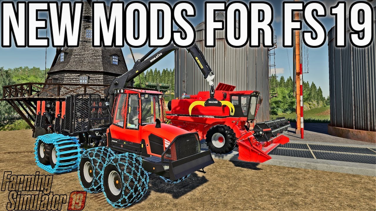KOMATSU & CASE MODS + Silo Update & Windmill! | New Mods For FS19