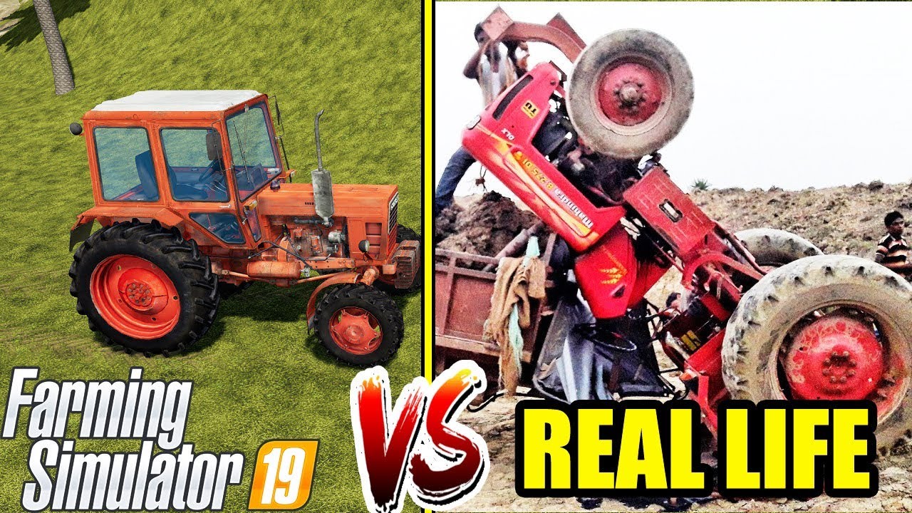 FARMING SIMULATOR vs REAL LIFE : Tractor Fails !!!