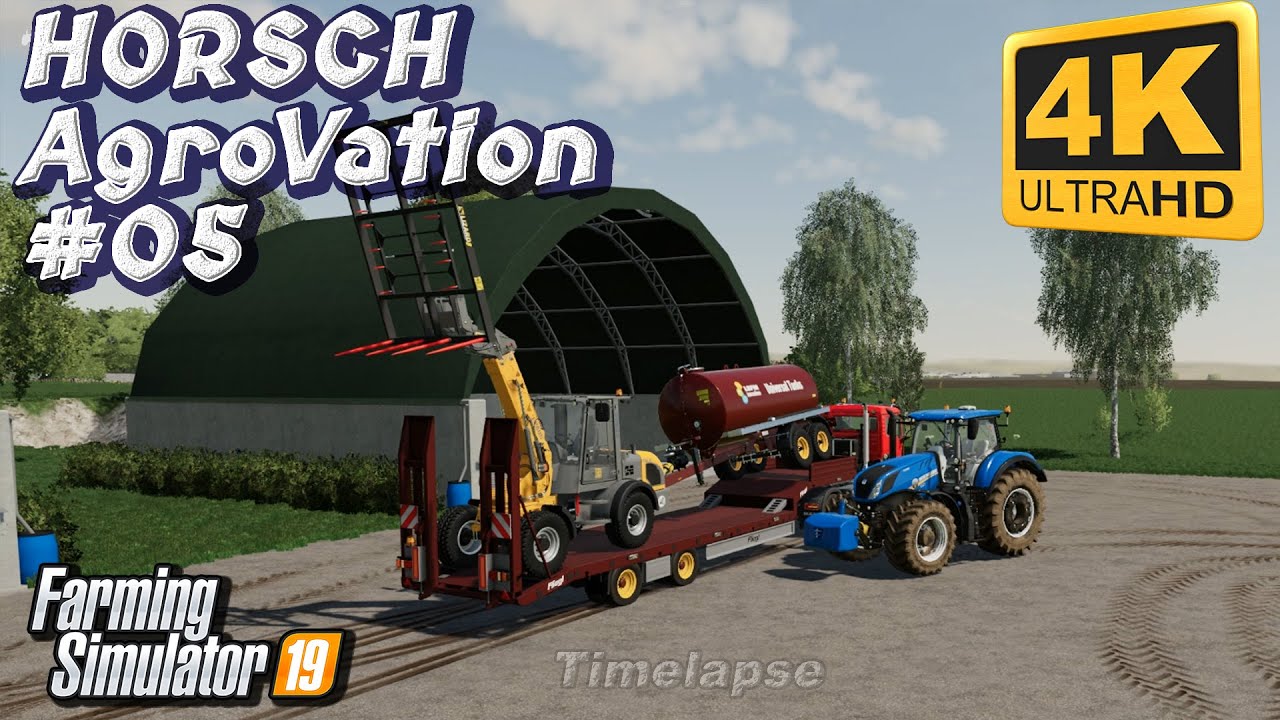 HORSCH AgroVation #5 | Buying equipment, making and collecting grass bales | FS 19 | 4K(UltraHD)
