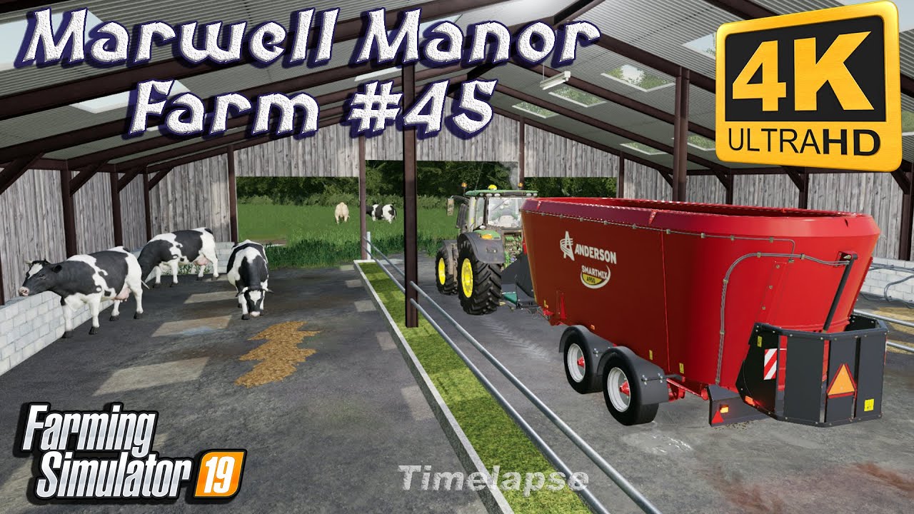 Taking care of animals, selling milk, fertilizing | FS 19 | Marwell Manor Farm #45 | 4K(UltraHD)
