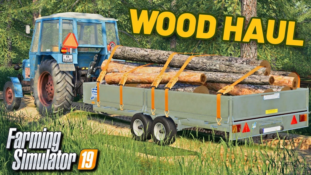 WOOD HAUL WITH OUR NEW TRAILER | Farming Simulator 19