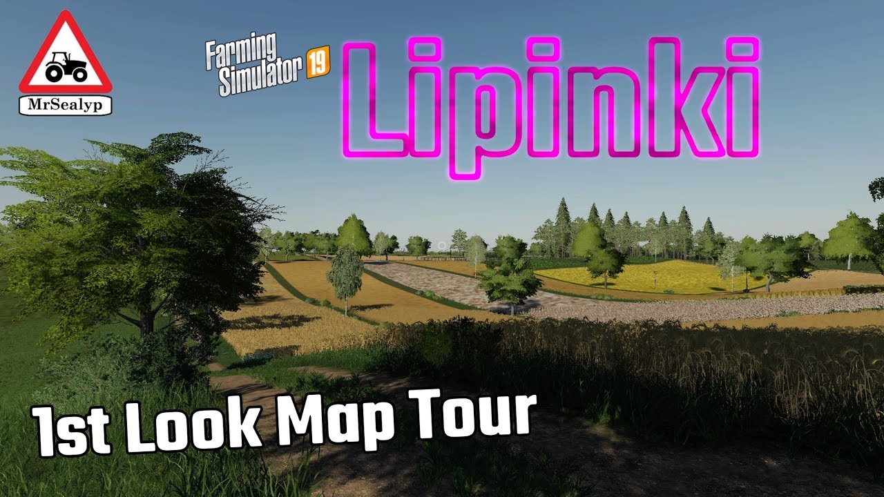 LIPINKI, 1st Look Map Tour! Farming Simulator 19, PS4, New FS19 Mod Map! zielak04.