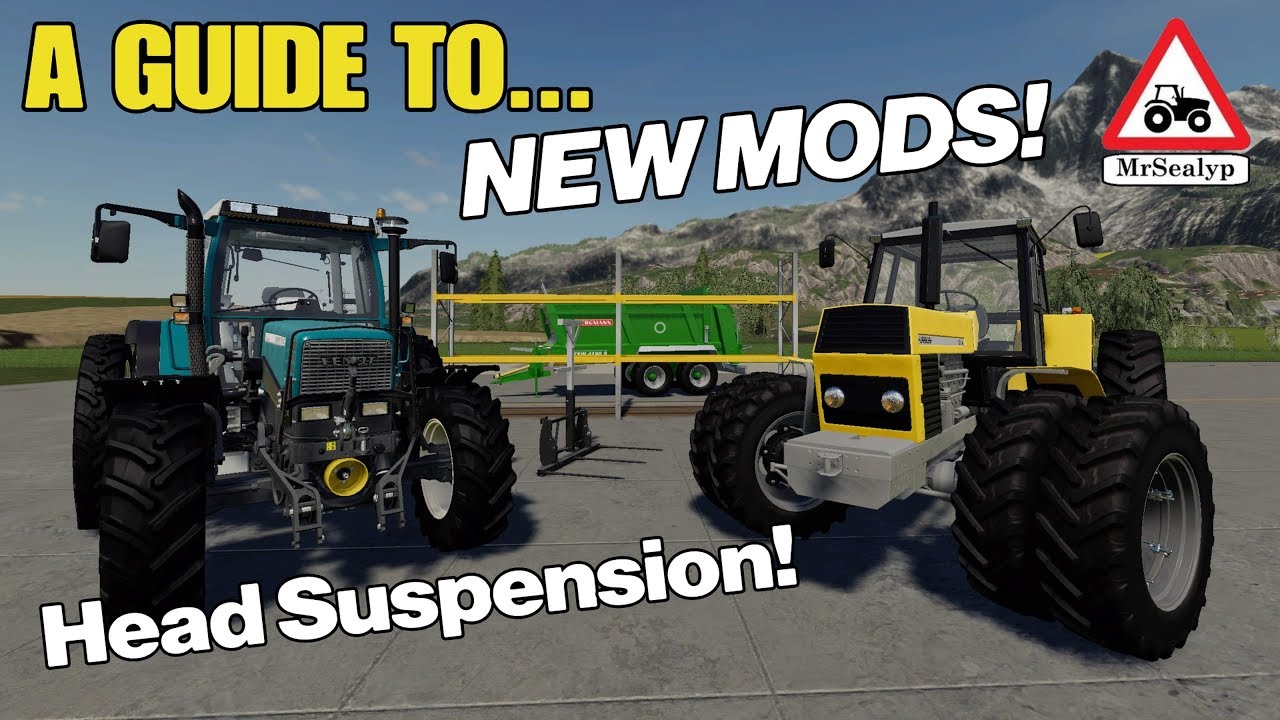 A GUIDE TO... NEW MODS! Head Suspension! Farming Simulator 19, PS4, Assistance!