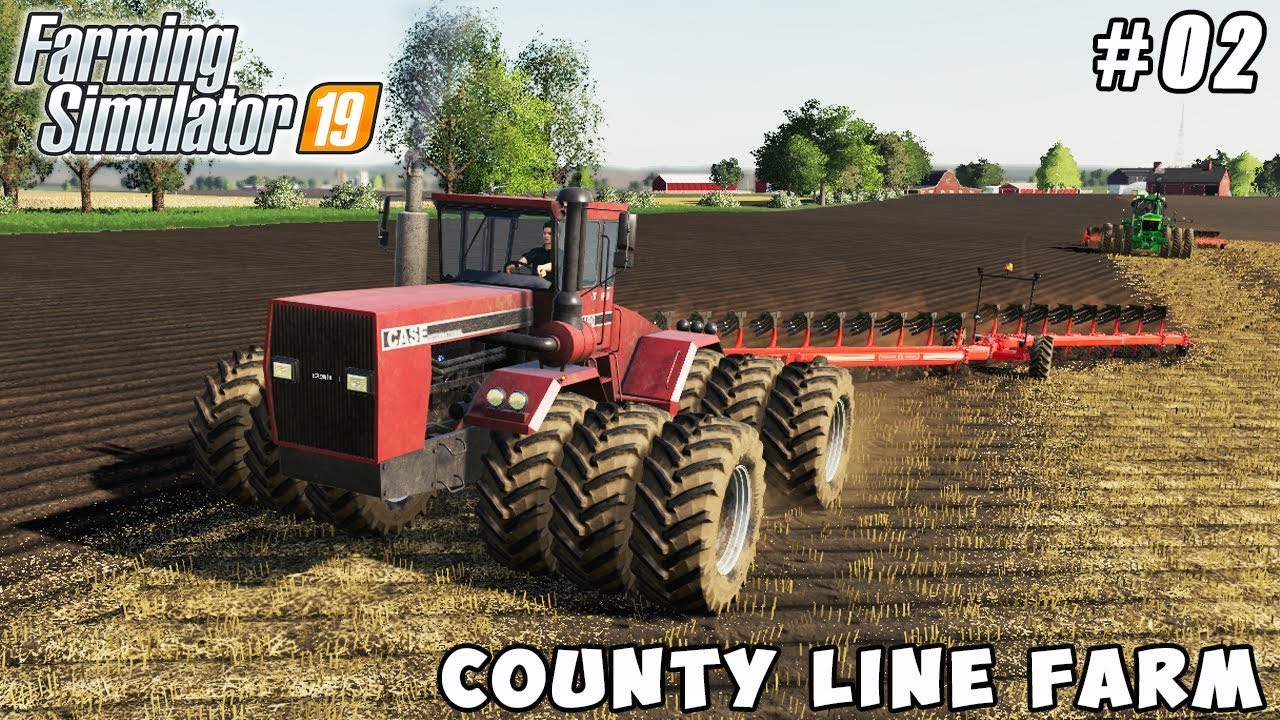 Plowing, liming, sowing wheat | Farming on County Line Farm | Farming simulator 19 | Timelapse #02
