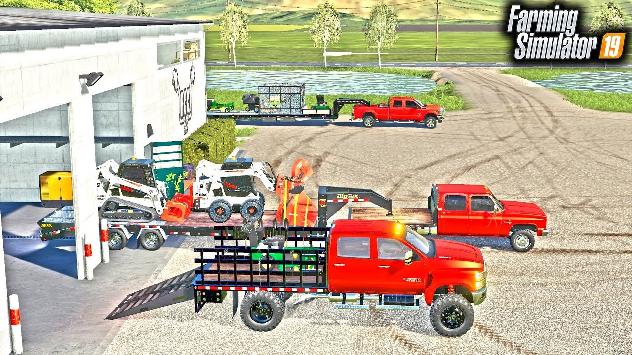 BUILDING A MOWING & LANDSCAPING HEAD QUARTERS! (MAKING PONDS & BUILDINGS) | FARMING SIMULATOR 2019