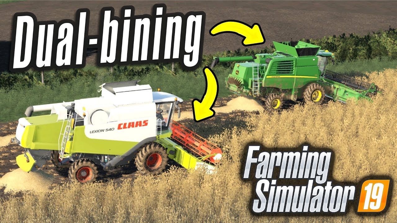 DUAL-BINE HARVESTER! - Episode 12 | Oakfield Farming Simulator 19