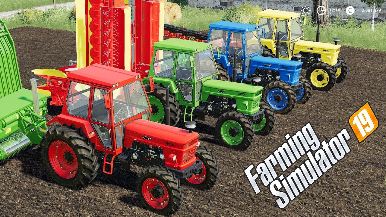 Farming Simulator 19 | GRASS JOB w/ COLORFUL TRACTORS !!! MINI POLSKA MAP