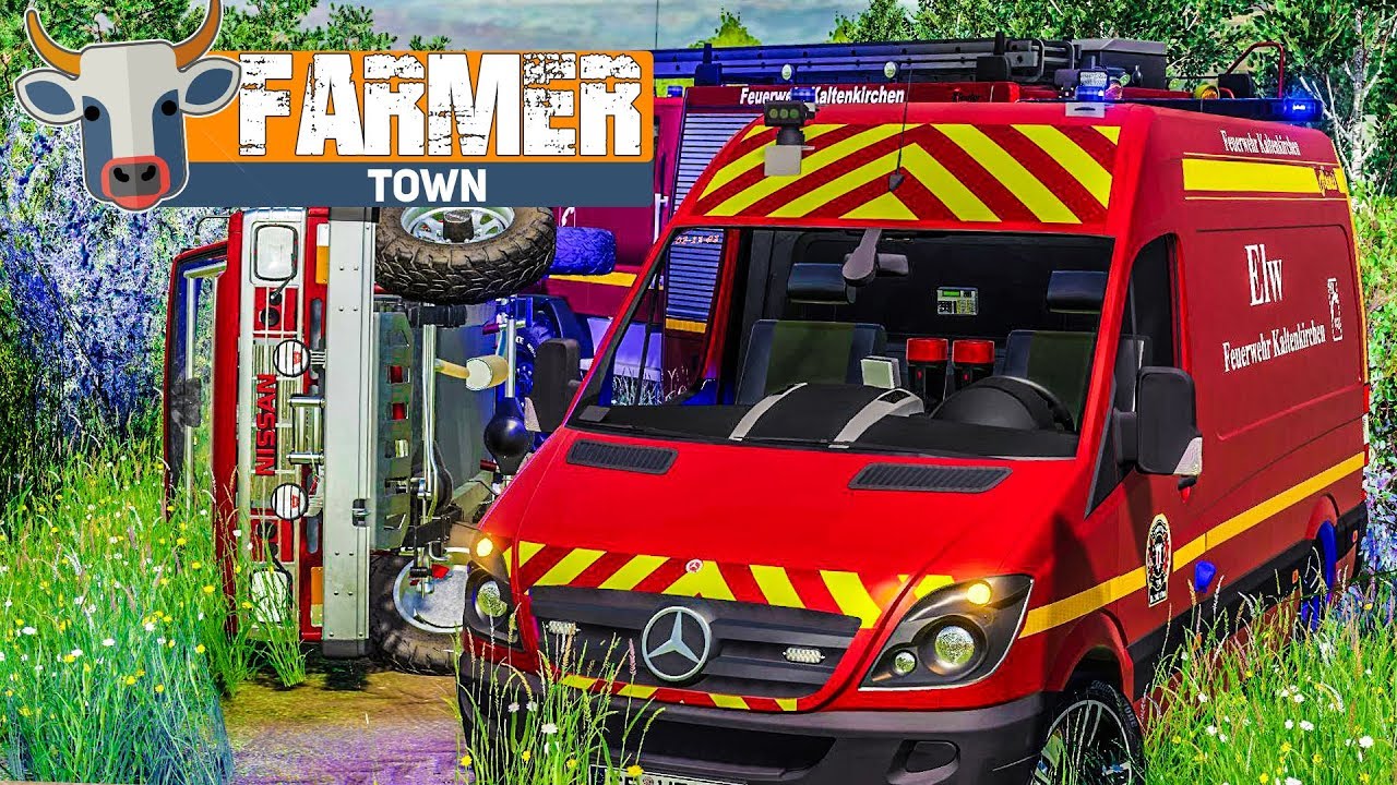 LS19 FarmerTown #37: Autounfall am Bahnübergang | LANDWIRTSCHAFTS SIMULATOR 19