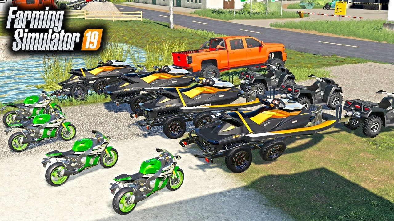SUMMER SPECIAL! PURCHASING SEA-DOO JETSKIS & MOTORCYCLES FOR OUR STORE! | FARMING SIMULATOR 2019