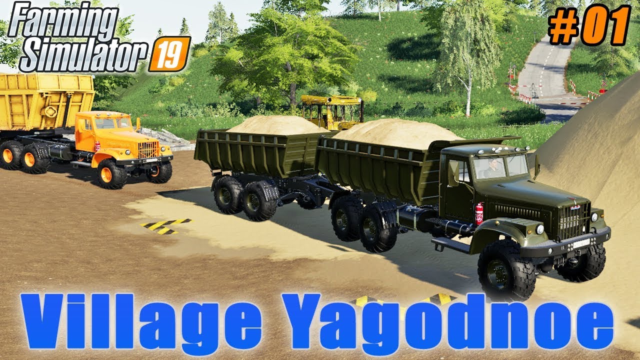 Selling sand, sowing wheat | Farming on Village Yagodnoe | Farming simulator 19 | Timelapse #01