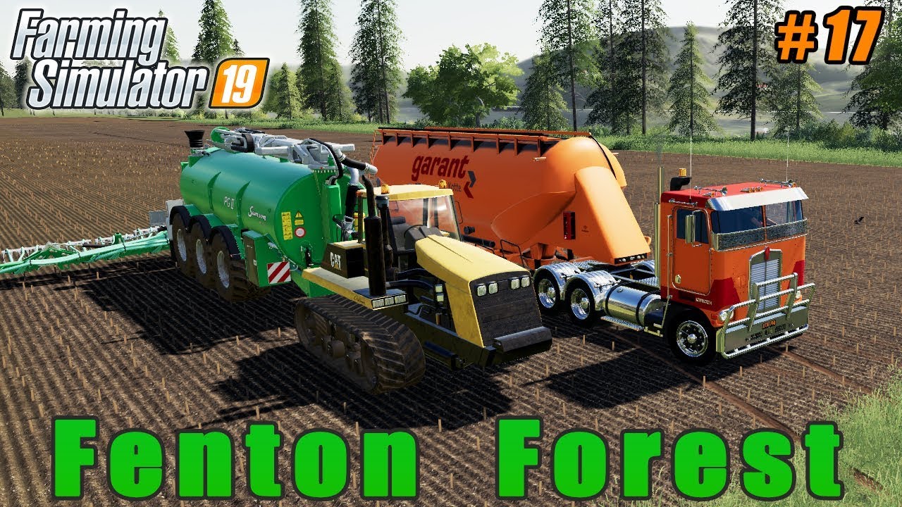 Spread digestate, plowing & cultivation | Farming on Fenton Forest | FS 19 | Timelapse #17