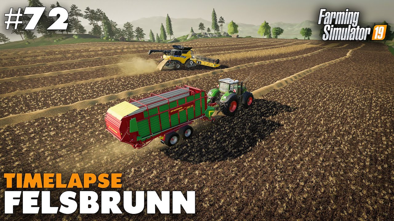 Felsbrunn Timelapse #72 Harvesting Wheat Farming Simulator 19
