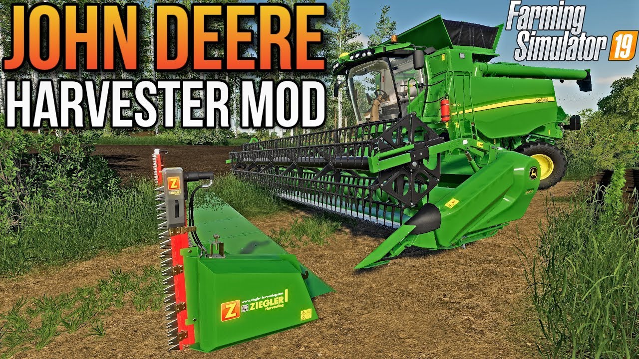 MODDED JOHN DEERE HARVESTER & HEADERS! | New Mods For FS19