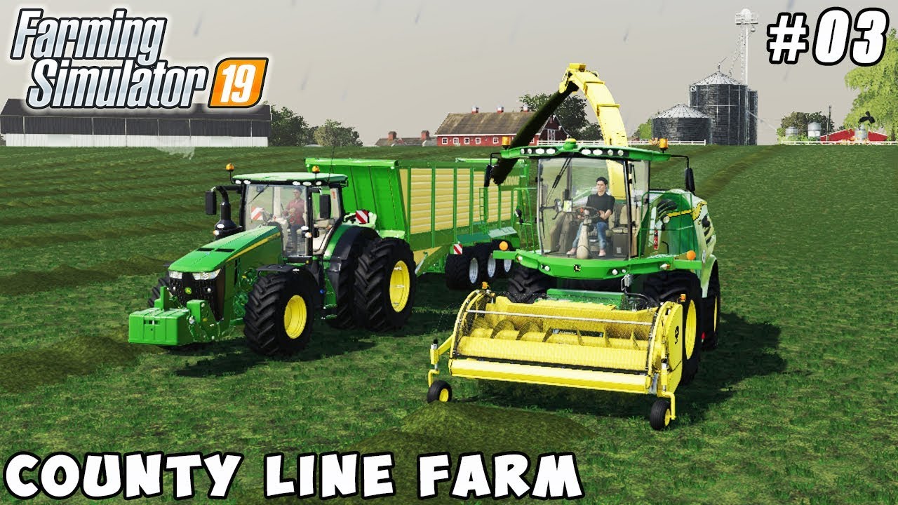 Fertilizing fields, making grass silage | Farming on County Line Farm | FS 19 | Timelapse #03