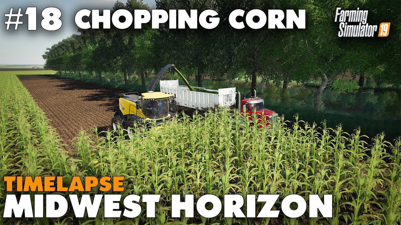 Midwest Horizon Timelapse #18 Chopping Corn Farming Simulator 19