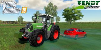 Farming Simulator 19 - FENDT VARIO 400 TRACTOR Pulls a Car out of the Swamp