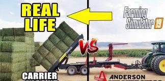 Farming Simulator 19 vs REAL LIFE : Anderson VS Farm King ; Baling and Loading Comparison!