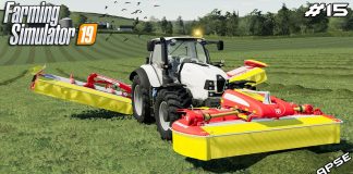 Mowing grass & collecting bales | Animals on Oakfield Farm | Farming Simulator 19 | Episode 15