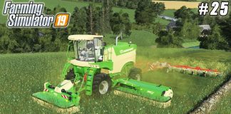 Selling wood chips bales, mowing and drying grass | Oakfield Farm | FS 19 | Timelapse #25