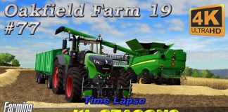 Collecting straw bales, harvesting barley | Oakfield Farm 19 | FS19 TimeLapse #77 | 4K(UltraHD)