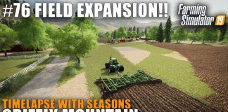 Grizzly Mountain Timelapse #76 Creating, Expanding & Joining Fields, Farming Simulator 19 Seasons