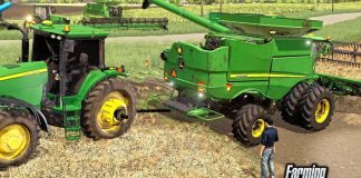 JOHN DEERE COMBINE GETS STUCK IN MUD HOLE! (ROLEPLAY) | FARMING SIMULATOR 2019