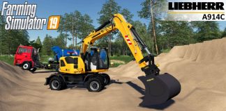 Farming Simulator 19 - LIEBHERR A914C SDM Excavator Loads Sand in Sandy Quarry