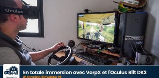Farming Simulator 19 en VR avec VorpX et l'Oculus Rift DK2