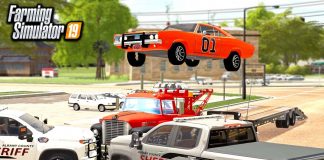 DUKE BOYS ESCAPE THE ROADBLOCK! (DUKES OF HAZZARD ROLEPLAY) | FARMING SIMULATOR 2019