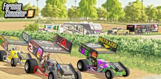 FARMER'S SPRINT CAR RACE! (COMPLETE TRACK & CUSTOM CARS) | FARMING SIMULATOR 2019