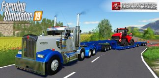 Farming Simulator 19 - KENWORTH W900 & FONTAINE MAGNITUDE 80 Lowboy Trailer