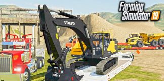 FS19- MINING & DIGGING OPERATION! HEAVY HAULING VOLVO EXCAVATOR & ROCK TRUCK TO PLANT