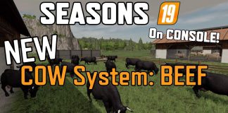 SEASONS 19 On CONSOLE (NEW COW System: BEEF) Farming Simulator 19 PS4 (Tutorial)