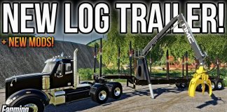 NEW MODS FS19! AWESOME NMC LOGGING SEMI-TRAILER! (10 MODS)
