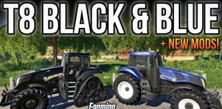 NEW MODS FS19! T8 BLACKOUT & BLUE POWER + SEMI TRUCK WITH 3-POINT HITCH!