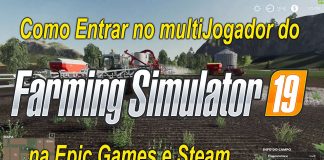 FS 19 Como Entrar no multiJogador do Farming Simulator 19 na Epic Games e Steam e Entrar em uma Sala