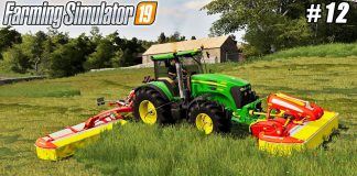 Making silage bales from mowed grass | Shamrock valley | Farming simulator 19 | Timelapse #12