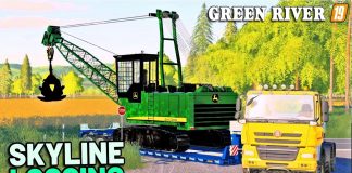 SKYLINE LOGGING WITH JOHN DEERE | Green River Farming Simulator 19 - Episode 11