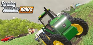 FLAT TIRE NEAR TRAGEDY! | HUGE ROAD DITCH (1980's ROLEPLAY) FARMING SIMULATOR 19