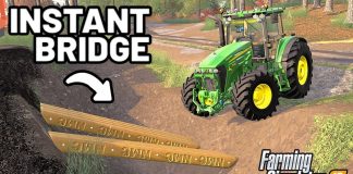 BUILDING AN INSTANT BRIDGE TO THE CARROT FIELD - Goliszew Farming Simulator 19 | Ep 13
