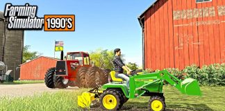 TILLING UP GARDEN WITH JD MINI TRACTOR! | FARMING SIMULATOR 1990'S