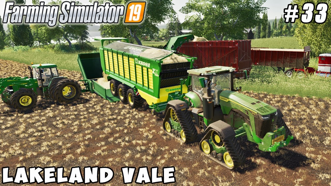 Finishing wheat harvest, processing straw for compost | Lakeland Vale 2 | FS 19 | Timelapse #33