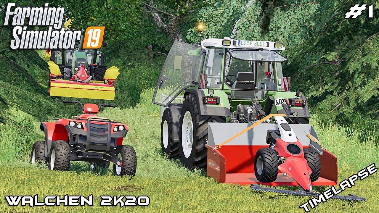 Mowing grass on Austria Alps | Animals on Walchen | Farming Simulator 19 | Episode 1