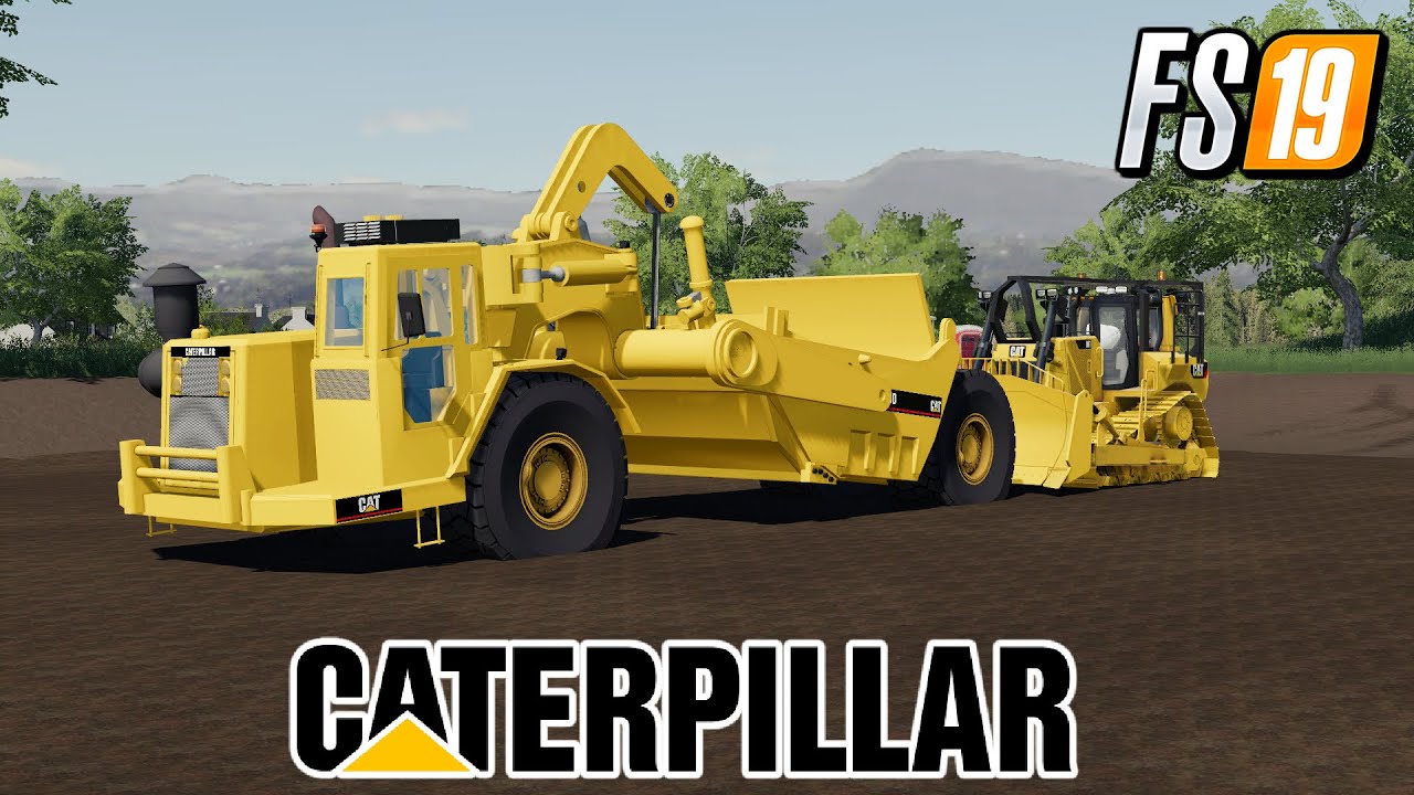 FS19 NEW CAT 631D WHEEL TRACTOR SCRAPER AGRIFREDO MAP FARMING SIMULATOR 19 MINING GAMEPLAY