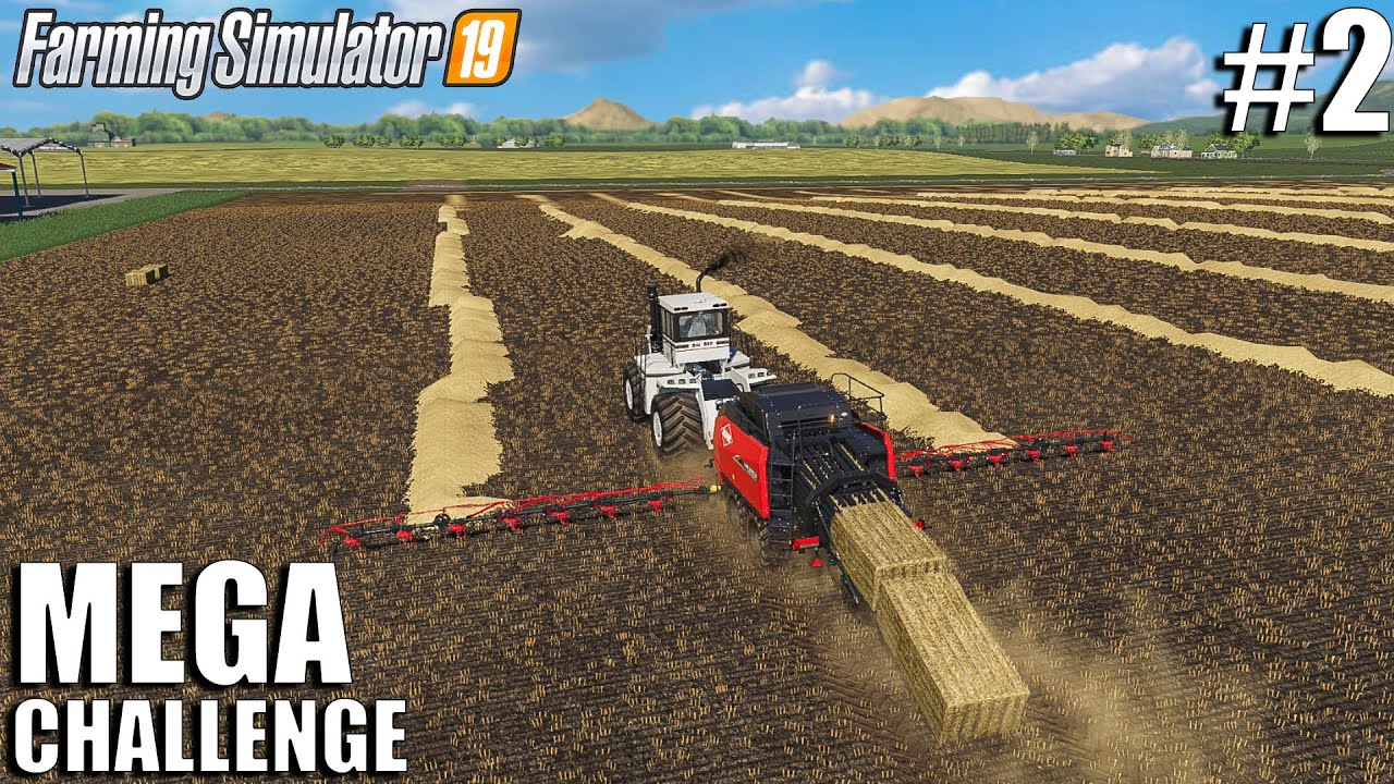 Mega Straw baling | MEGA Challenge | Timelapse #2 | Farming Simulator 19