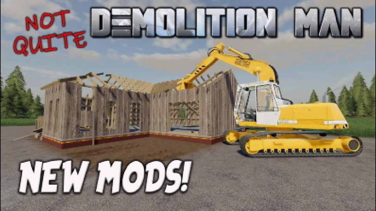 NEW MODS | Not Quite DEMOLITION MAN! (Review) Farming Simulator 19 FS19 | 12th April 2021.
