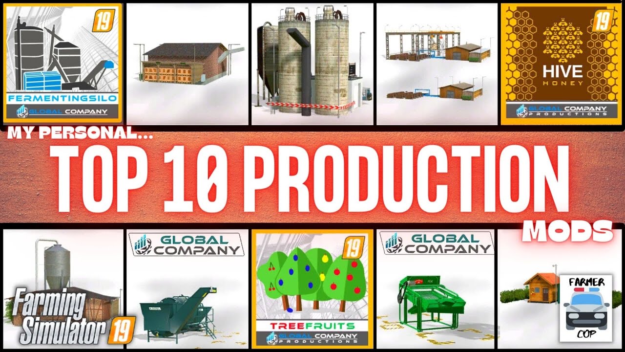 TOP 10 PRODUCTION MODS - Farming Simulator 19