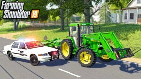 STOLEN TRACTOR GET'S PULLED OVER BY POLICE | (ROLEPLAY) FARMING SIMULATOR 2019